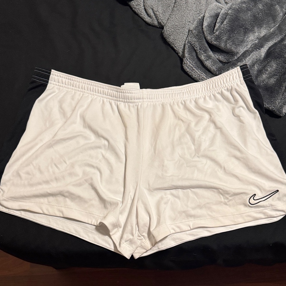 Nike White and Black Sports Shorts